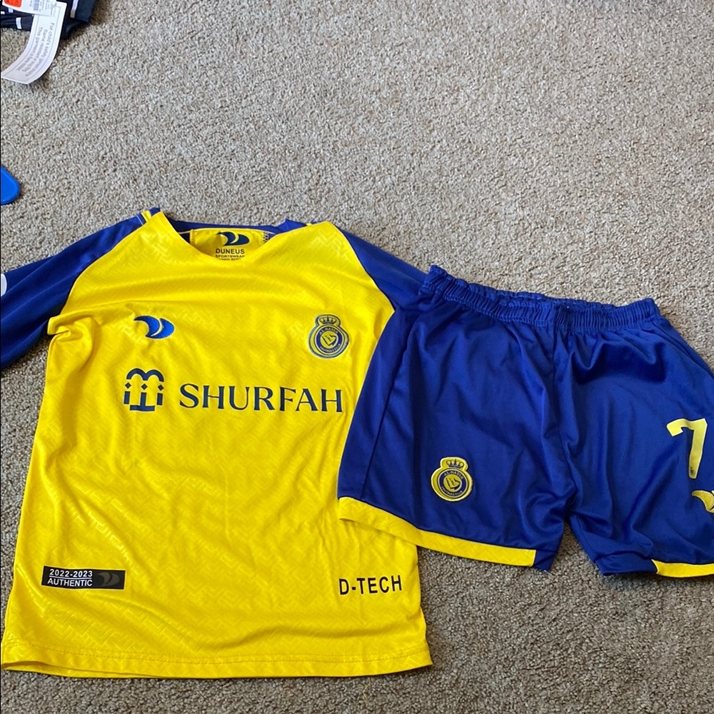 Ronaldo Al Nassr Football club Jersey and Shorts Set size 24